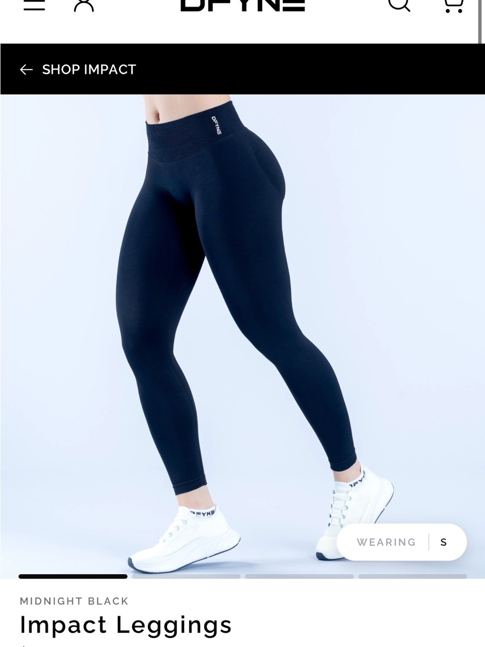 Dfyne Impact Leggings - Midnight Black
